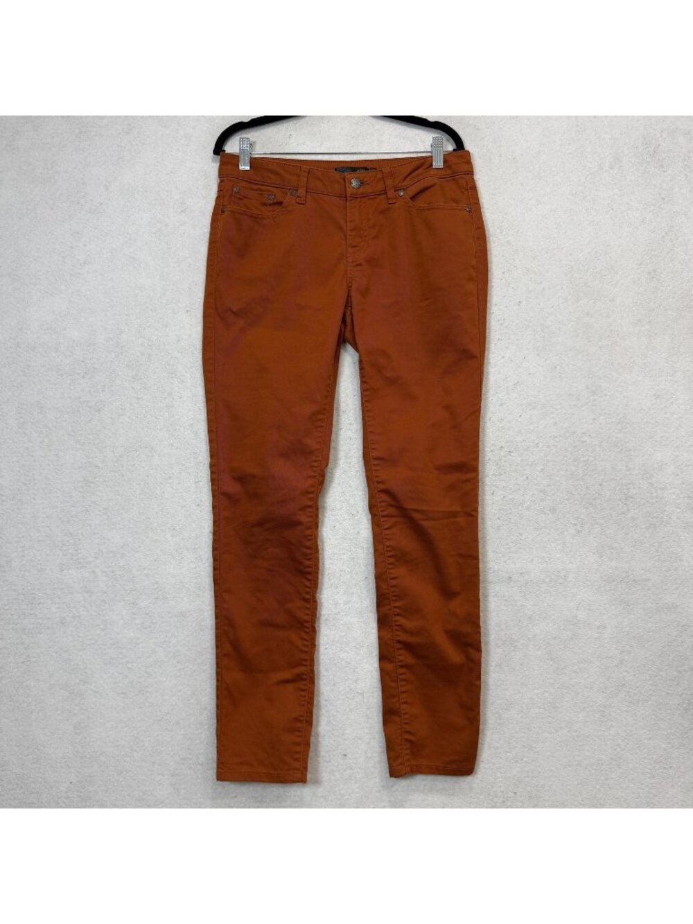 PrAna Jeans Womens 6/28 Orange Mid Rise Skinny Stretch Organic Denim Pants